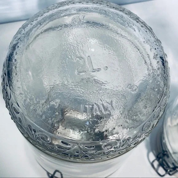 Vintage Clip Top Jar Hinged Ceramic Top Set Of 2 - Picture 13 of 16